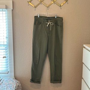 Gap drawstring waist boyfriend pants